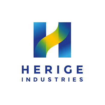Logo HERIGE Industries illustrant la nouvelle identité du Groupe